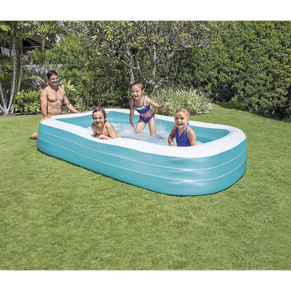 58484NP - Piscina rectangular esmerilada - Color azul