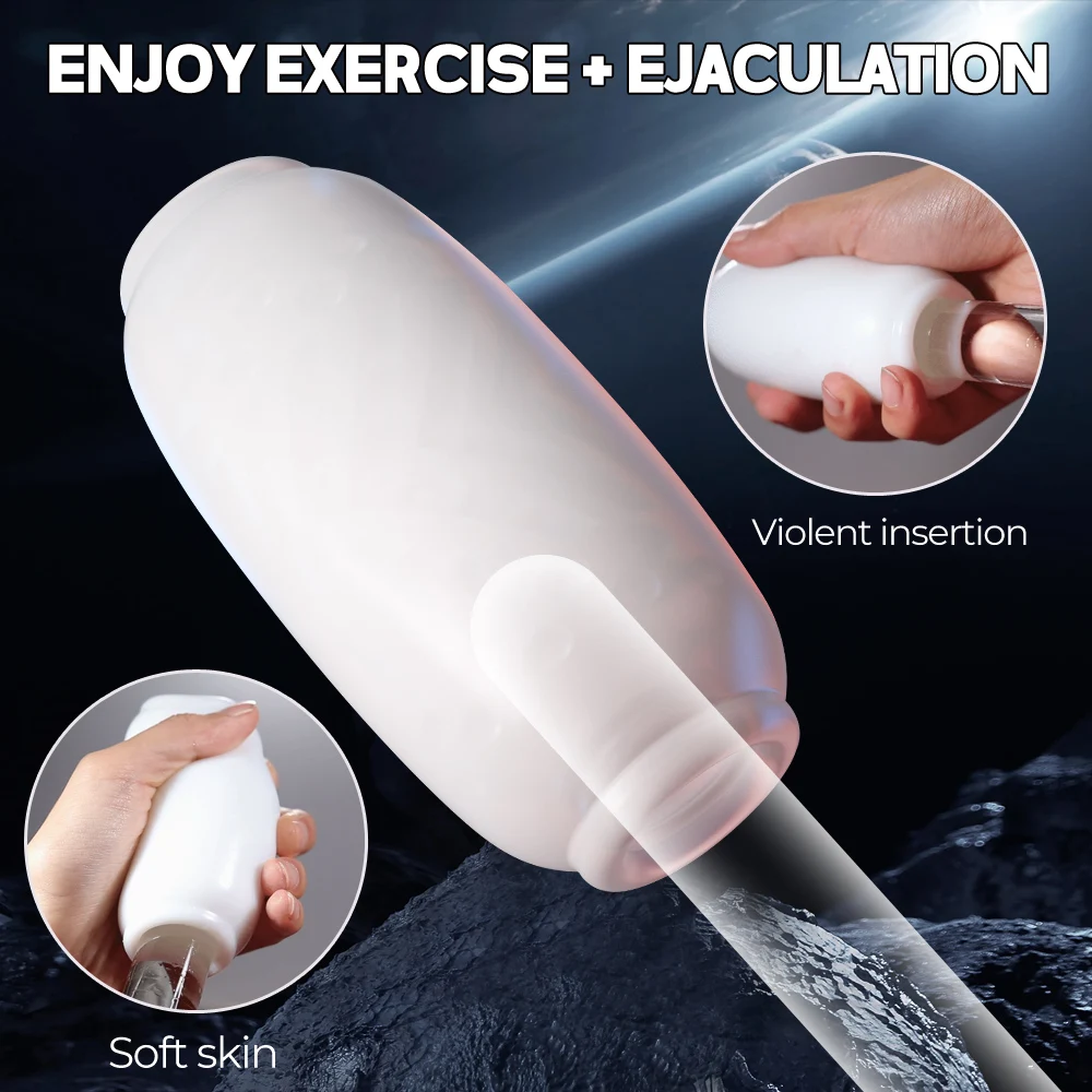 Soft Clear Pocket Pussy Penis Sleeve Crystal Vacuum Male Masturbators Pleasent Aircraft Cup Masturbation Device Adult Sex Toys