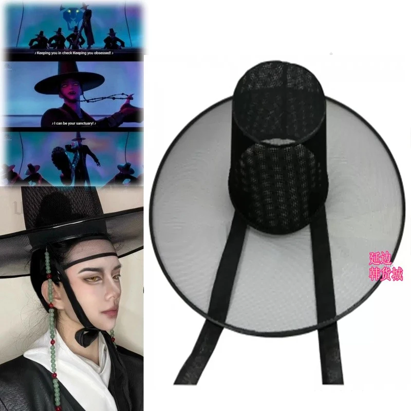 

KPOP Huntrix Saja Boys Jinu Cosplay Hat Stage Korean Official Uniform Hat Demon Hunters Huntrix's Enemies Halloween Accessory