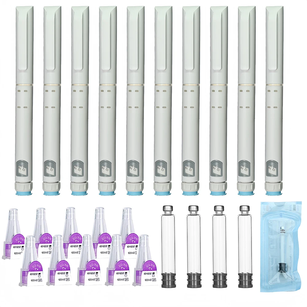 Hot Sale Set 60IU Plastic Disposable Injection Pen With 3ml Glass Vial 31G 8MM Needle for Daily Tattoo Pen Use