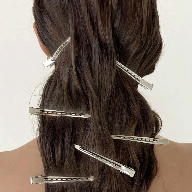 50 fermagli per capelli con becco d'anatra, fermagli in metallo da 8,5 cm, fermagli per capelli con clip tagliata per donne e ragazze, per acconciature, fermagli per capelli da strada
