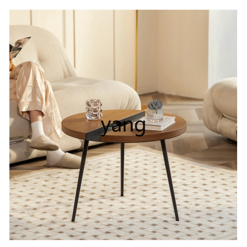 L'm'm Retro round Small Coffee Table Modern Minimalist Art Low Table Storage Side Table