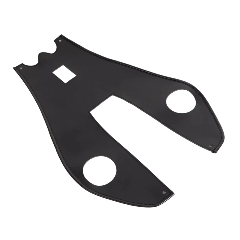 

ABOK-Motorcycle Gas Tank Panel Bib Gas Tank Panel PU Leather Black Smooth Fuel Tank Pad Panel Bib Bra Cover Fuel Tank Pad Panel