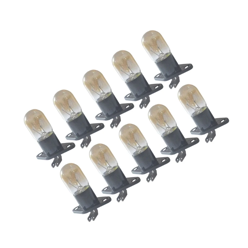 10 효율적인 2A 250V 25W 전자 레인지 전구 전자 레인지 전구 조명 솔루션 드롭 배송을위한 쉬운 설치 팩