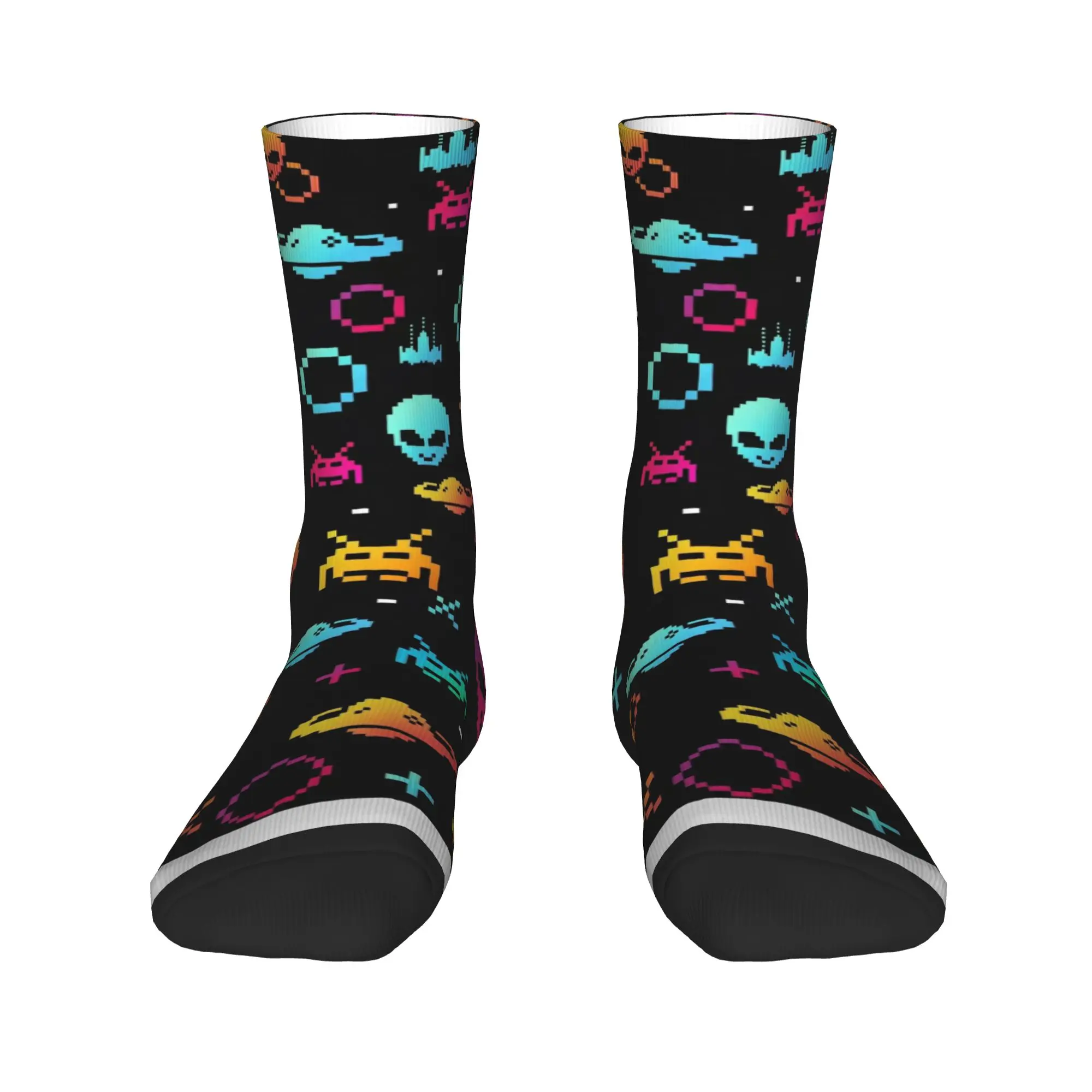 Space Invaders Socks  Printed Stockings Anti Skid Men's Socks Soft Autumn Casual Running Sports Socks