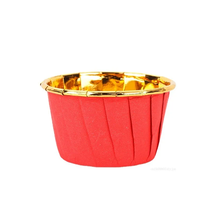 Oilproof Cake Cups Single Side Aluminum Foil Curling Cups Baking Resistant High Temperature Resistant Muffin Muffin Paper Cups