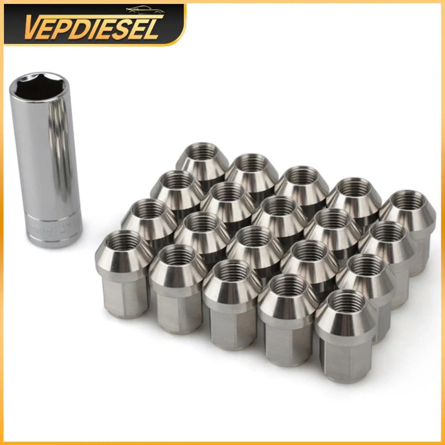 

20pcs Universal Stainless Steel Lug Nuts Wheel Nuts Hex 19mm Length 35mm M12*1.5 Auto Replacement Accessories Car Repair Parts