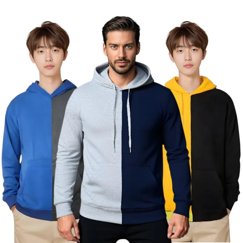 

New Minimalist Color Blocking Printed Men's Hoodies Autumn AndWinter 3D Printed Colorful Leisure Fashion Breathable Men Clothing