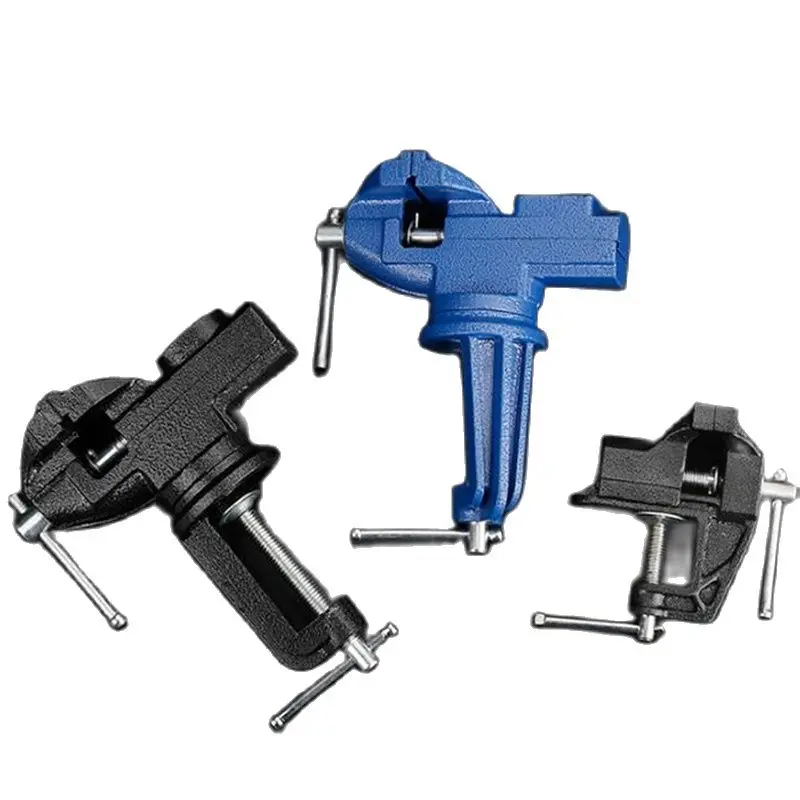 80mm Heavy Duty Mechanic Clamp-on Table Vise Bench Vice Universal Press Vice Desktop Vise 360 Degree Clamp Fixture