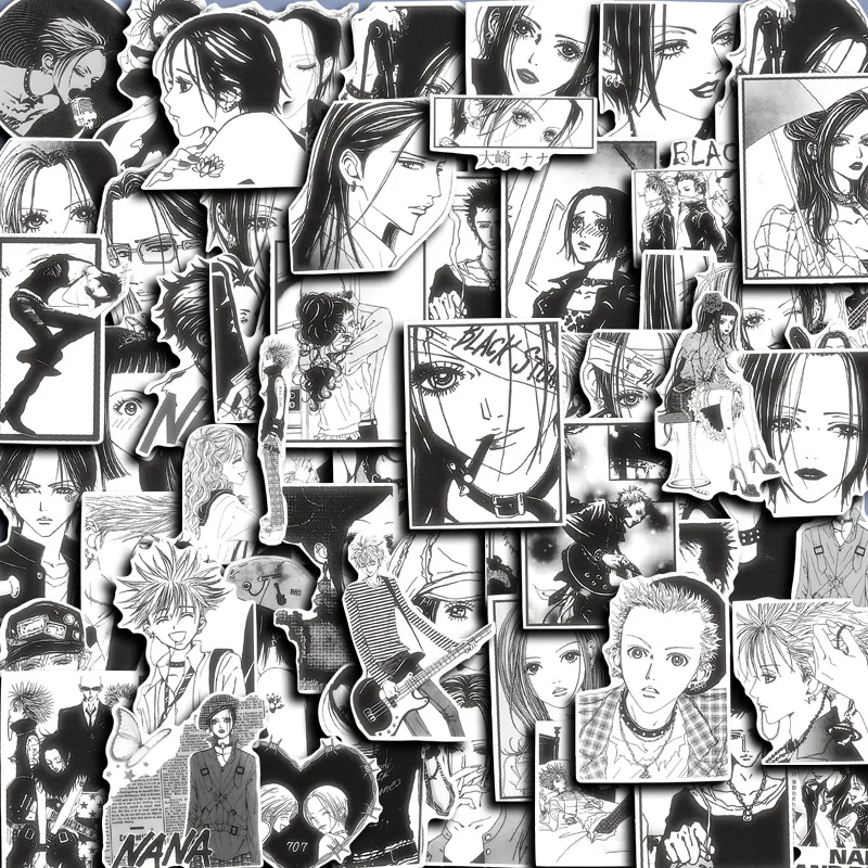 64PCS Anime NANA Stickers Oosaki Nana Komatsu Nana Decals Japanese Manga DIY Laptop Phone Stationery Fridge Graffiti Toys