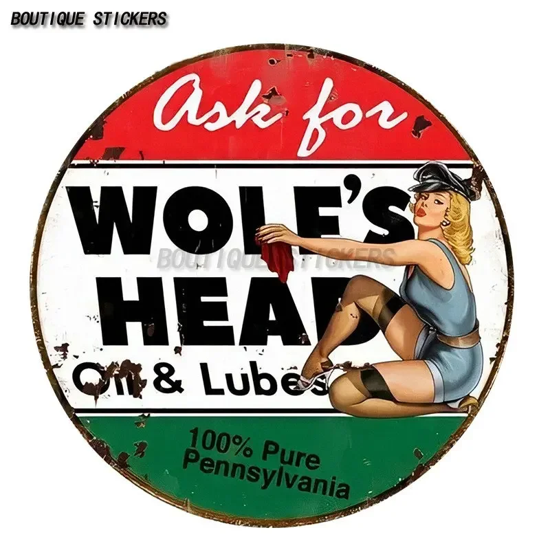 

Sexy Girl Sticker Retro Texaco Decal Gasoline Pin Girl for Car Motorcycle Helmet PVC Decal car accessories