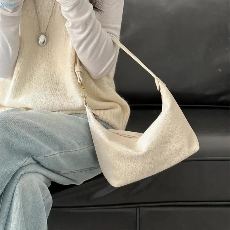 

X7XC Trendy Women's Shoulder Bag PU Leather Armpit Bags Travel Handbag Casual Bucket Purse for Commuting or Shopping