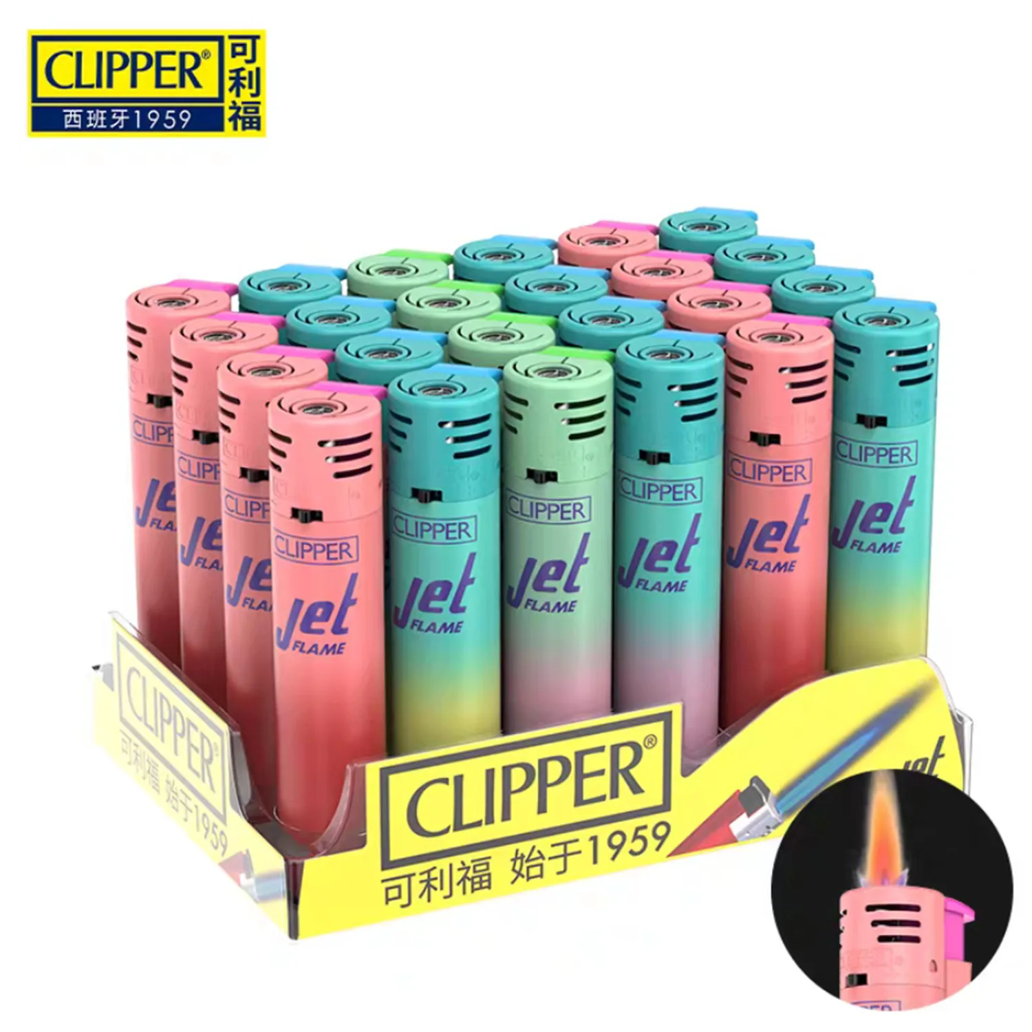 CLIPPER Original Butane Gas Lighter with Open Flame Igniter Men's Smoking Accessories Grinding Wheel Gadgets Box for Wholesale - Detail 1