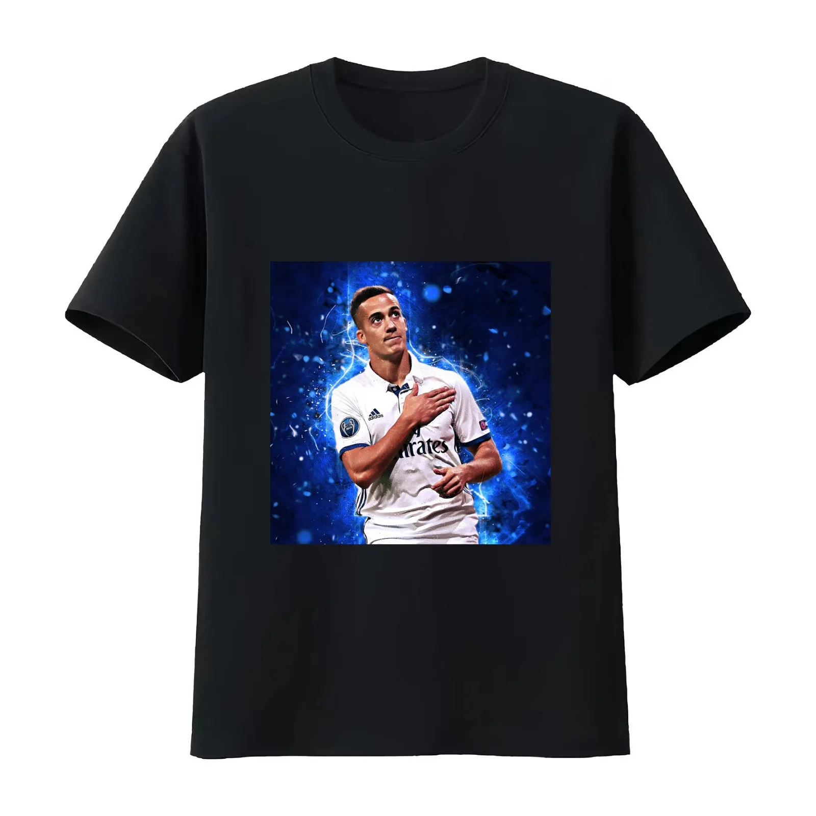 Lucas Vazquez T-Shirt Summer Casual Cotton Tee Oversized Streetwear Tops Vintage Graphic Print Loose Fit Short Sleeve