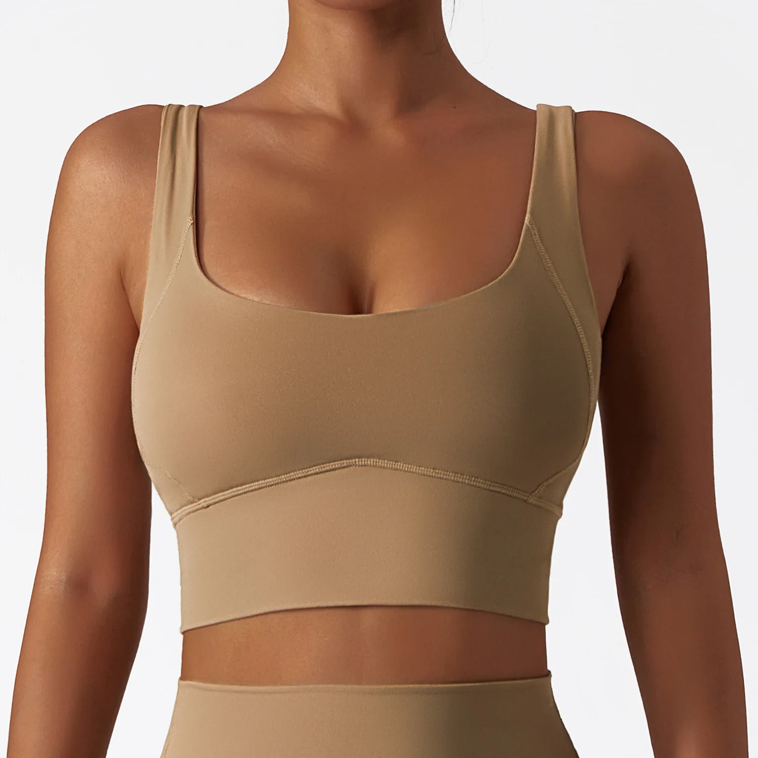 Ropa interior deportiva ajustada para mujer, Top corto de entrenamiento para gimnasio, Chaleco de Yoga a prueba de golpes con almohadilla para el pecho, ropa de Fitness de alta resistencia, Sujetador deportivo