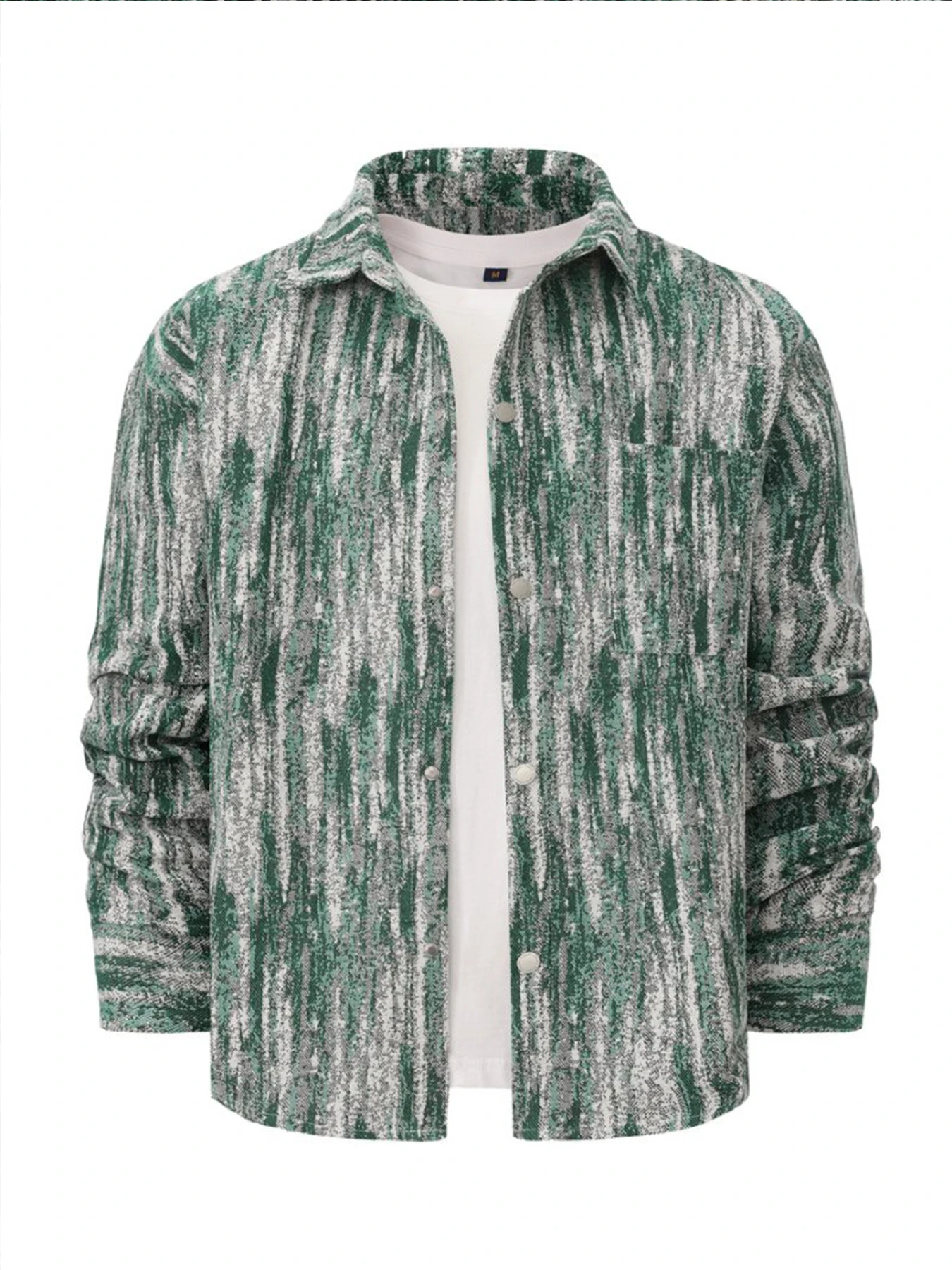 

Винтажная мужская повседневная куртка с длинными рукавами и принтом тай-дай на весну и осень, высококачественная жареная уличная трендовая мужская куртка