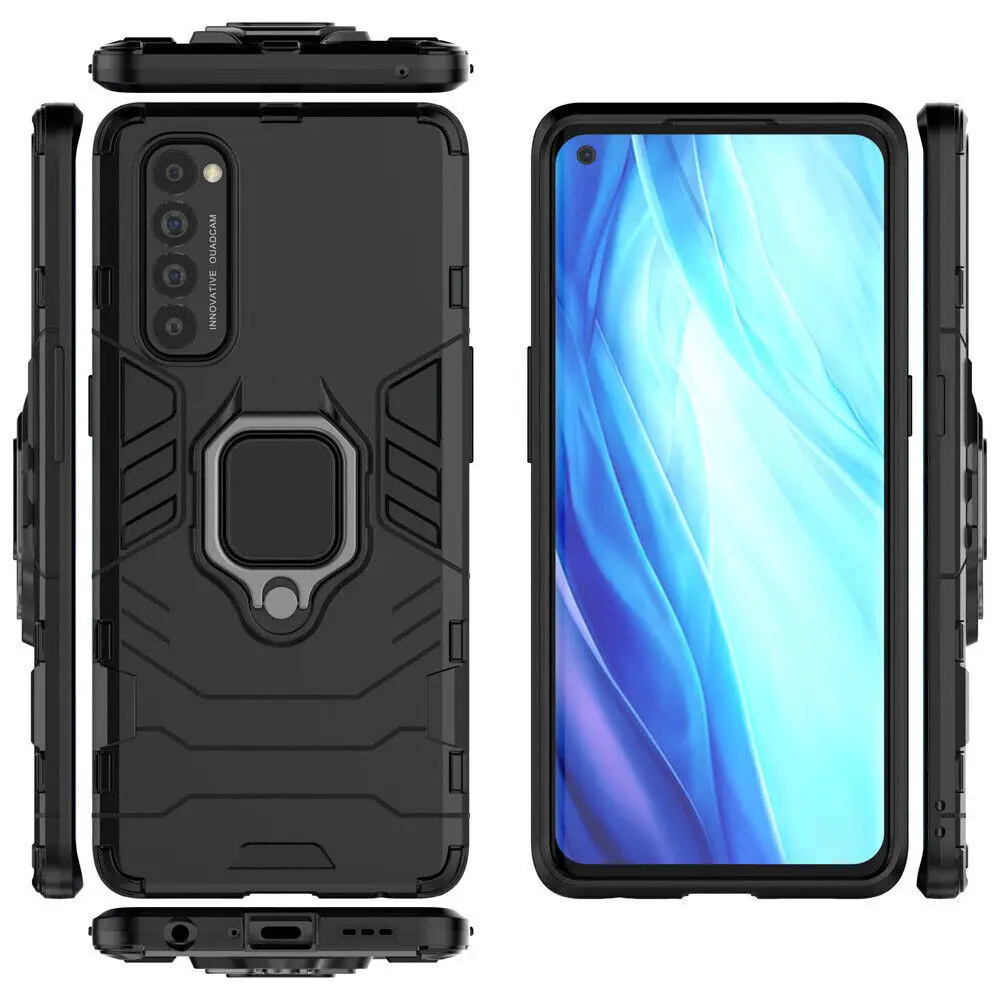 Magnetic Ring Stand Holder Armor Case Shockproof Protective Kickstand Cover For OPPO Reno 4/ 4 Pro 5G/ 8 Pro/ 8Lite/4Z 5G