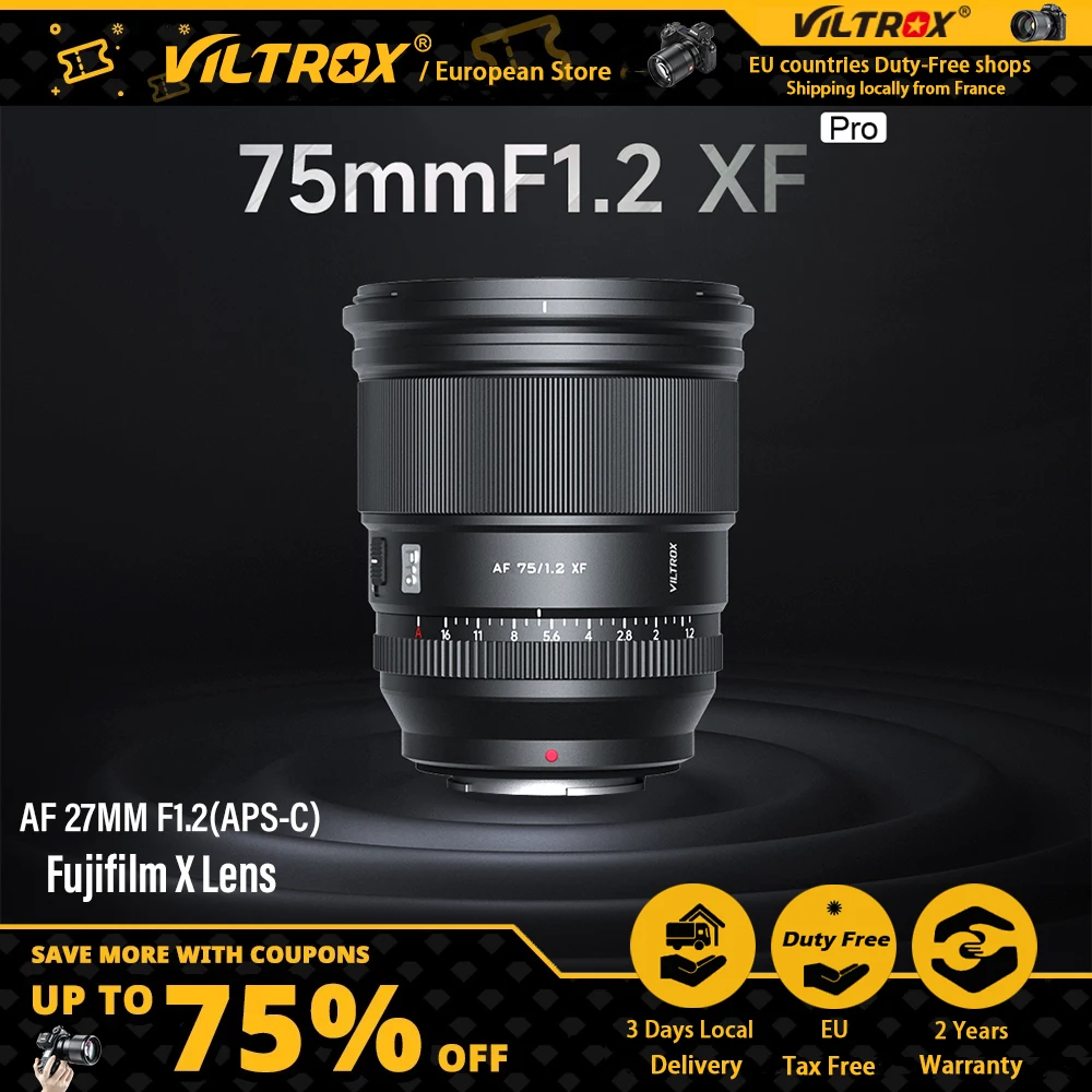 VILTROX 27mm F1.2 Pro For Sony Fujifilm Nikon Lens Camera Prime Lens Fuji XF Sony E Nikon Z Large Aperture APS-C Auto Focus Lens