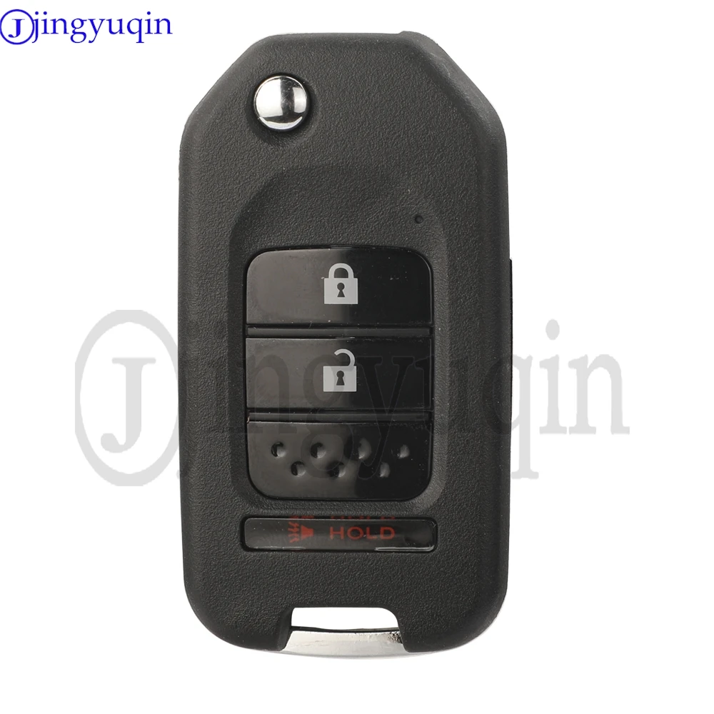 jingyuqin Original Remote Key Shell 3/4 Buttons Fob For Honda Accord Civic 2015 Fit XRV City Greiz Marina Wisdom Jazz Flip