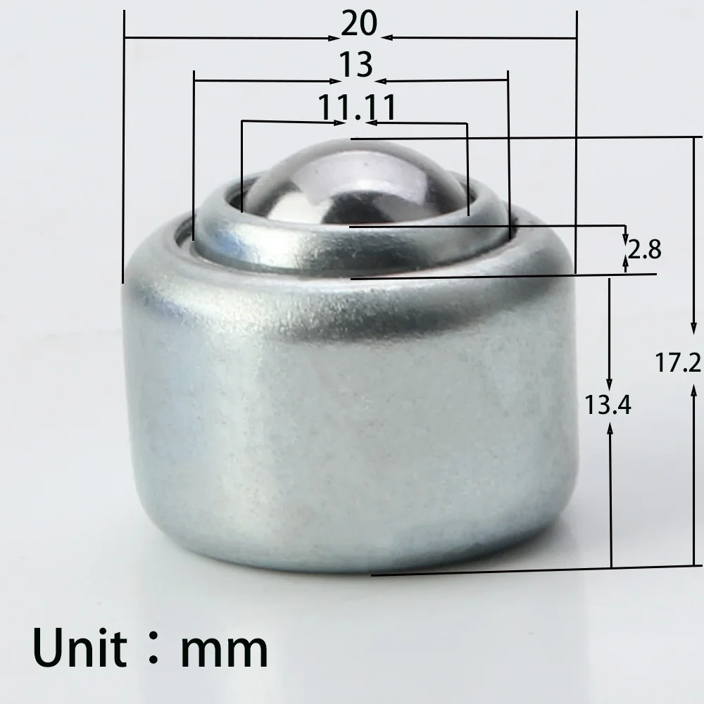BCHW-20 pressa formata cuscinetto cuscinetto a rulli a sfere in acciaio Caster carico a molla compressa unità di trasferimento a sfera da 5kg