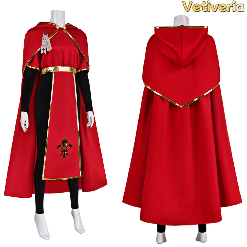 

Medieval Priest Nun Cosplay Costume Viking Retro Clothing Set Jumpsuit Cloak Tops Outfits Halloween Party Carnival Dress Up Suit