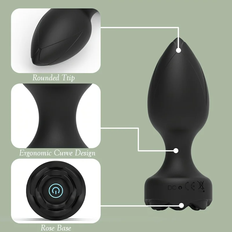 Vibrador Anal rosa, masajeador de próstata y Vaginal, silicona con batería Unisex, recargable, adecuado para parejas, Juguetes sexuales 18+