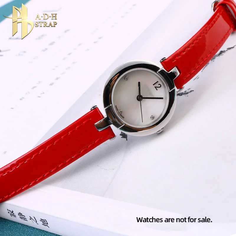 Women\'s Leather Watch with Notch For Tissot T084 watch Band T084210A Genuine Leather Straps 12mm Soft Pin Buckle