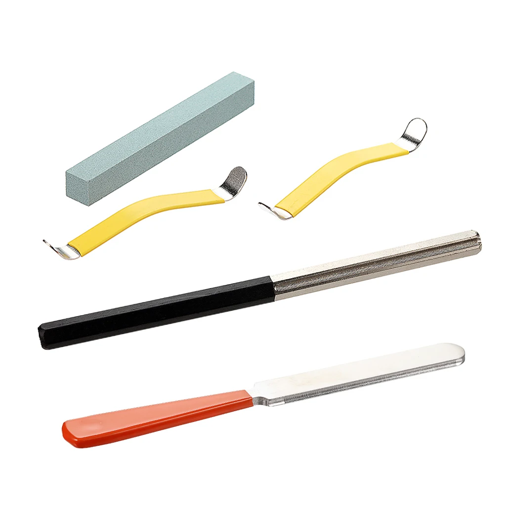 High-Quality Fret Leveling Files & String Spreader Kit - Essential Luthier Tools for Guitar, Bass, Ukulele, Mandolin Maintenance