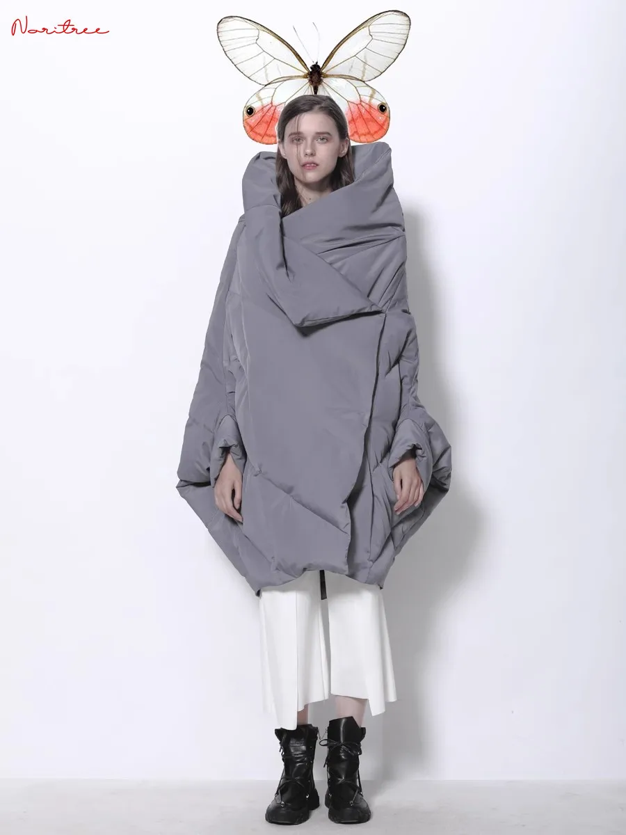 Oversized múltiplo inverno grande qualidade pato para baixo casacos mais grosso quente para baixo casaco feminino moda irregular para baixo parkas wy1840