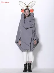 Oversize multiplo inverno piumini d'anatra di grande qualità piumino caldo più spesso moda femminile parka irregolari wy1840