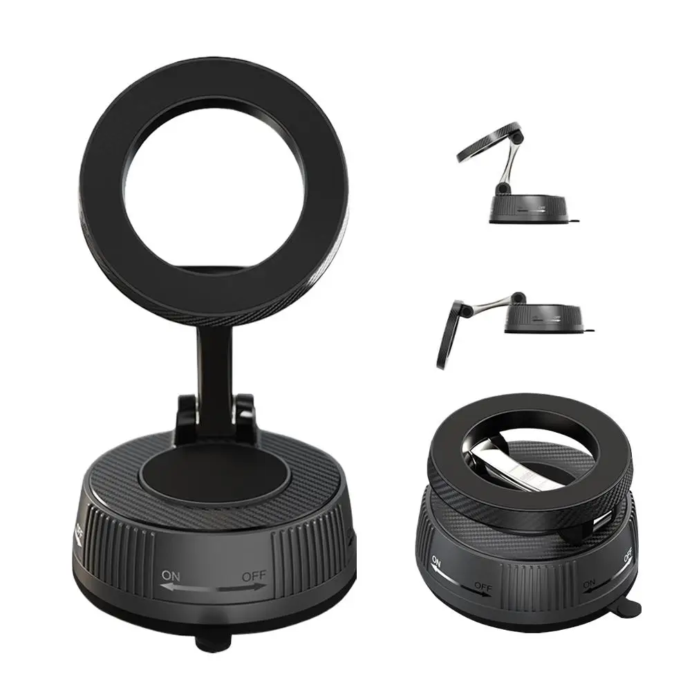

Vacuum Magnet Car Bracket Upgraded Version Multi-angles Adjustment Strong Magnetic Suck Foldable Car Navigation Phone Holder