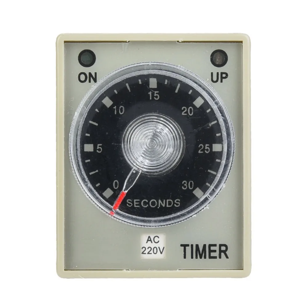 Relé de tiempo de AH3-3 duradero, 8 pines, temporizador de retardo 30S, carril Din de 35mm, DC24V/AC220V, equipo mecánico, sistema de automatización Industrial
