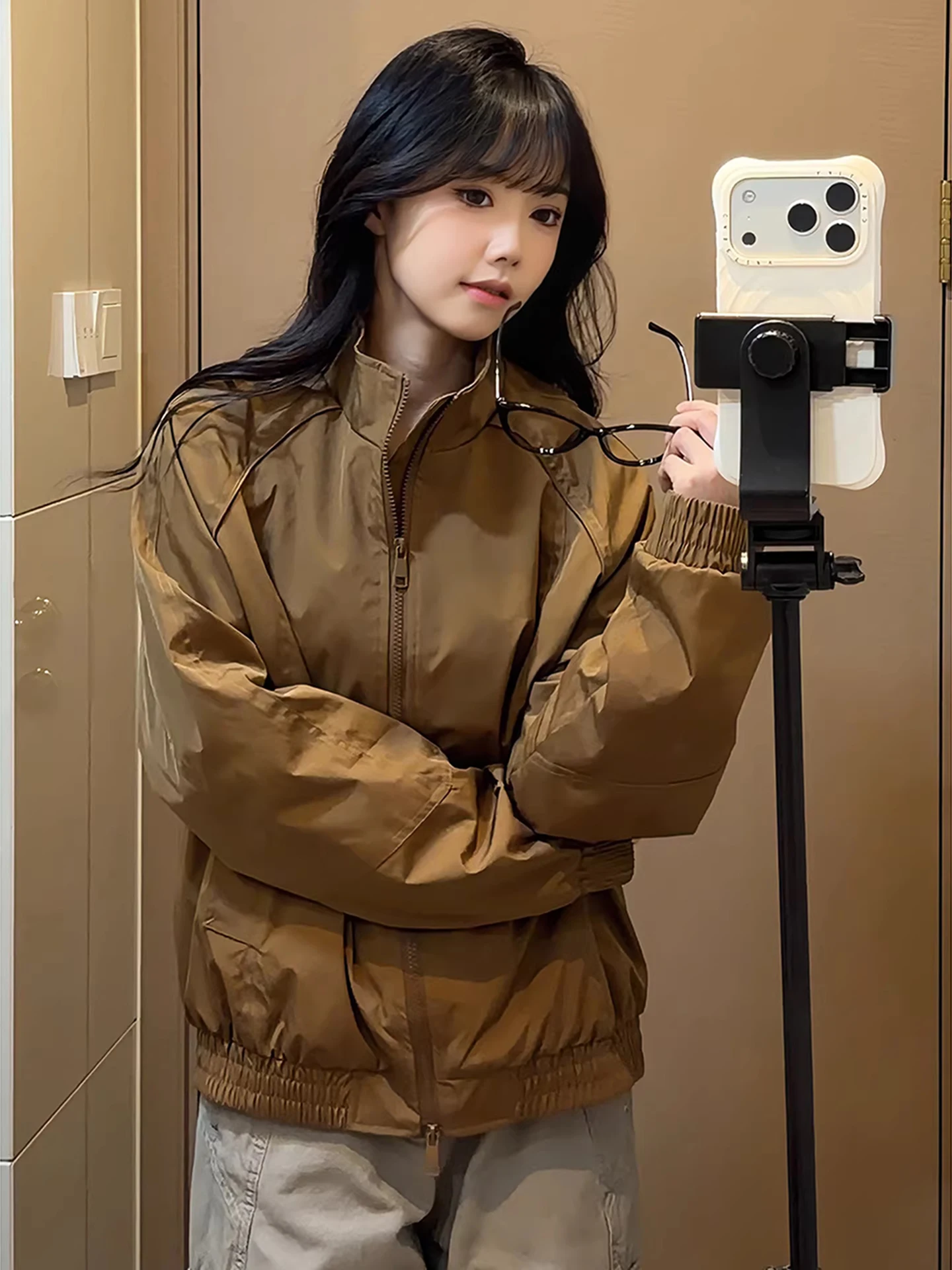 

Browan Stand Collar Jaet Men's Sle American Retro Deconstructed Coat Spring Autumn High-End Feeling Haome Coat