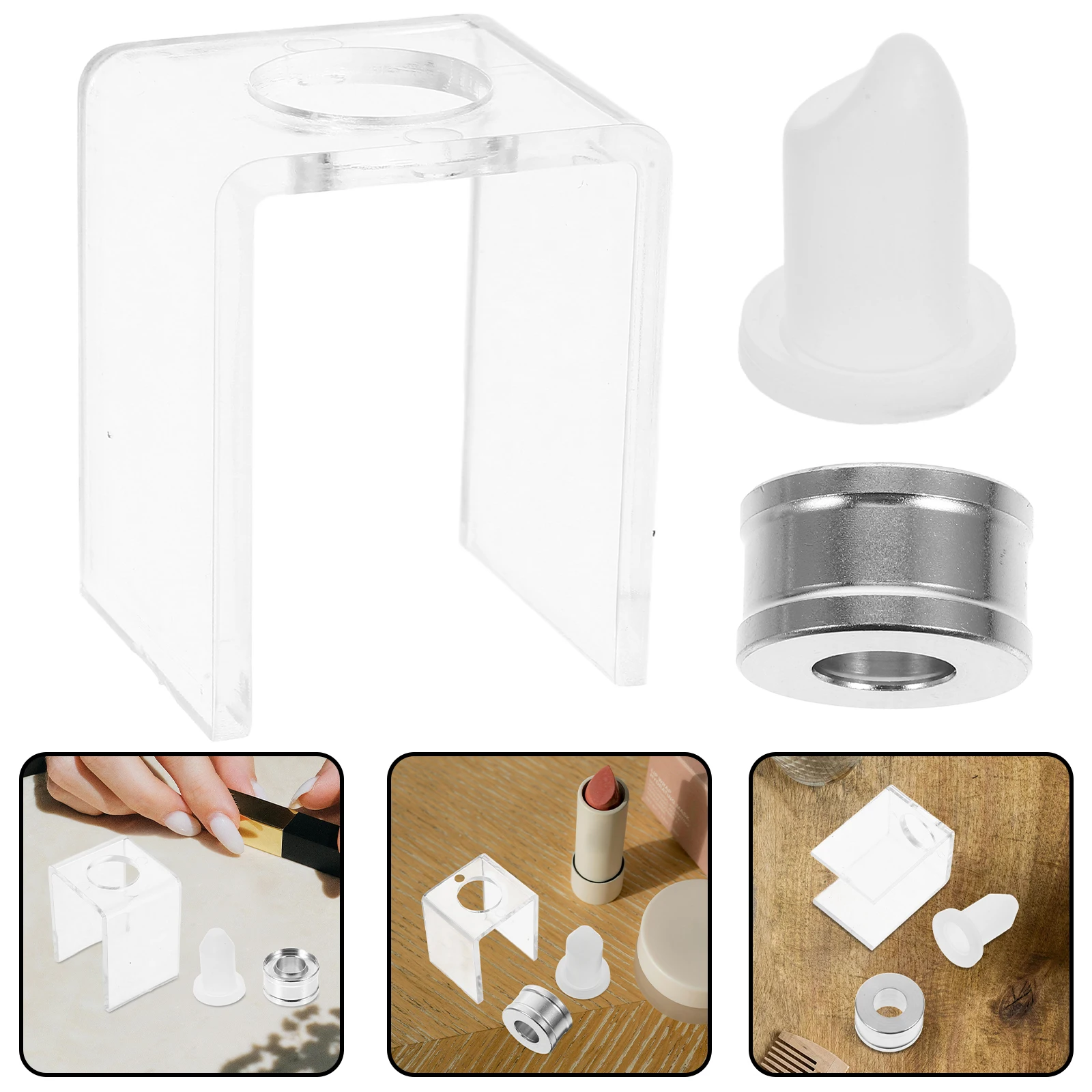 

Lipstick Mold Crafting Diy Handmade Cream Girl Gloss Making Kit Convenient Bracket Silicone Mould