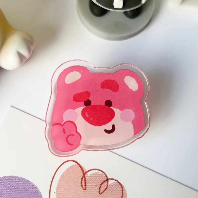 Disney Lotso Pp Clip Note Holder Seal Clip Clamp Organizer Pencil Decoration Office School Supplies Acrylic Cartoon Anime Clip