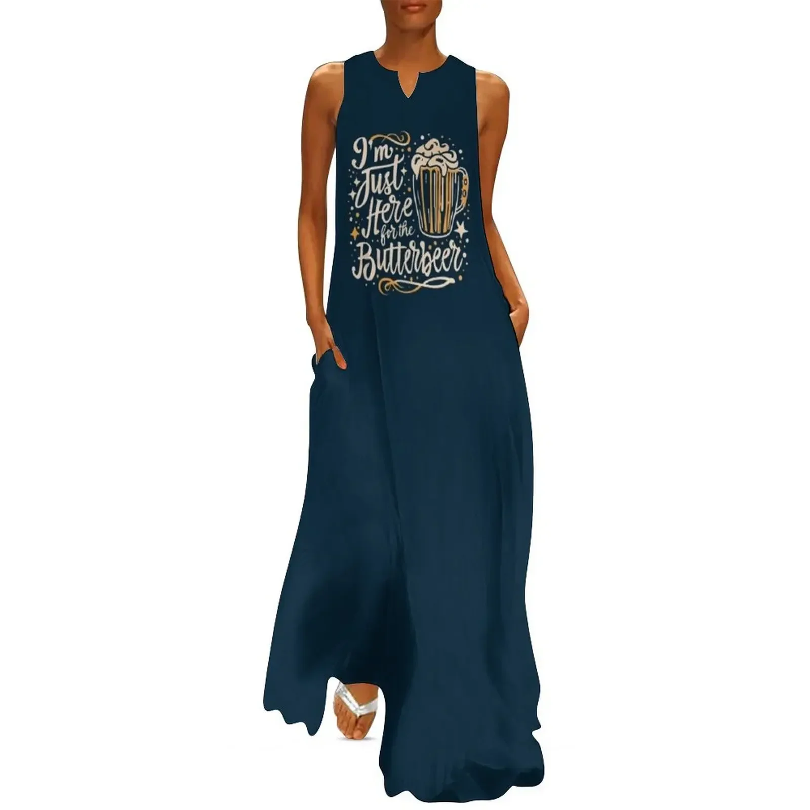 

I'm Just Here for the ButterBeer - Funny Fantasy Long Dress dresses for women 2025 luxury designer party Dress
