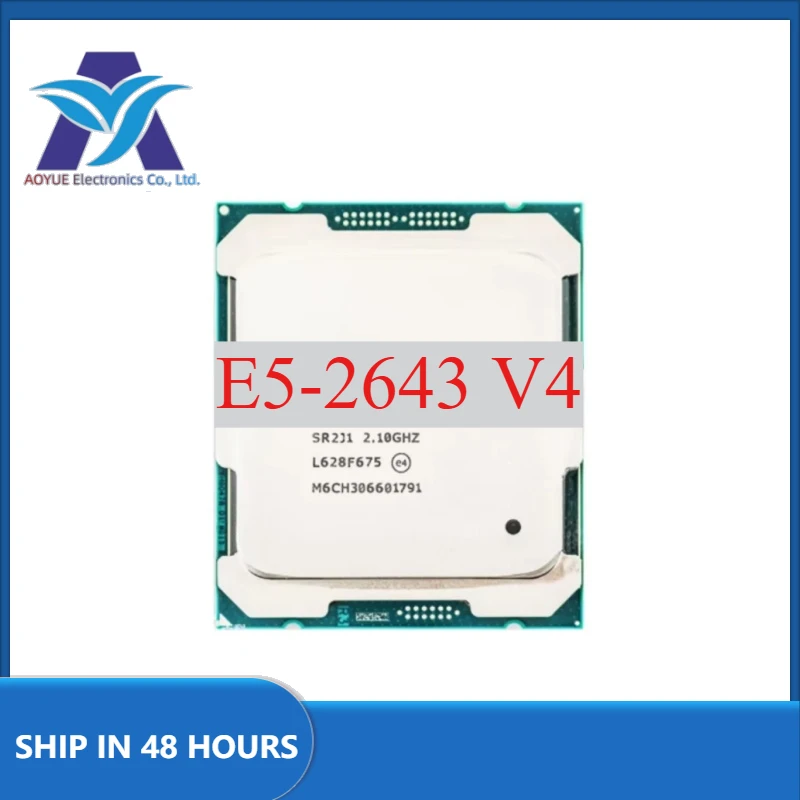 1Pcs/lot used E5-2643 V4 E5 2643 V4 E5-2643V4 E5 2643V4 CPU Processor 6 CORE 3.40GHz perfect test