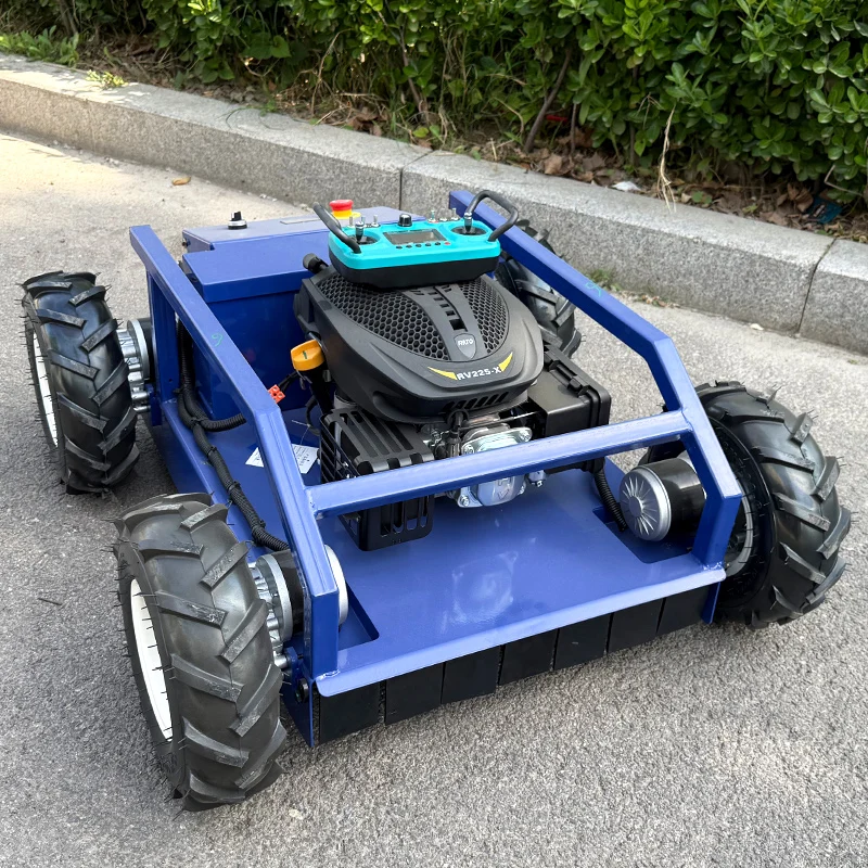 Customized Industrial DIY Micro Four-Drive Lawnmower with Remote Control Small  Land Mower