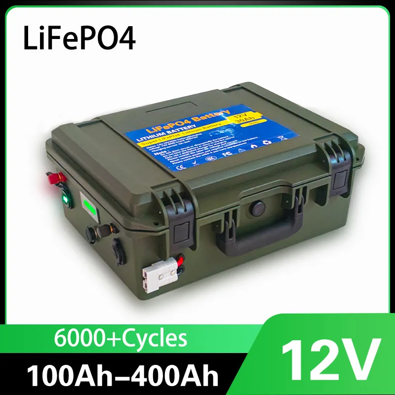 12V LiFePO4  Lithium Battery for Trolling Motor, Solar Panel, Outdoor RV  100Ah 120Ah, 150Ah 180Ah 200Ah 250Ah 300Ah 400A 1000W