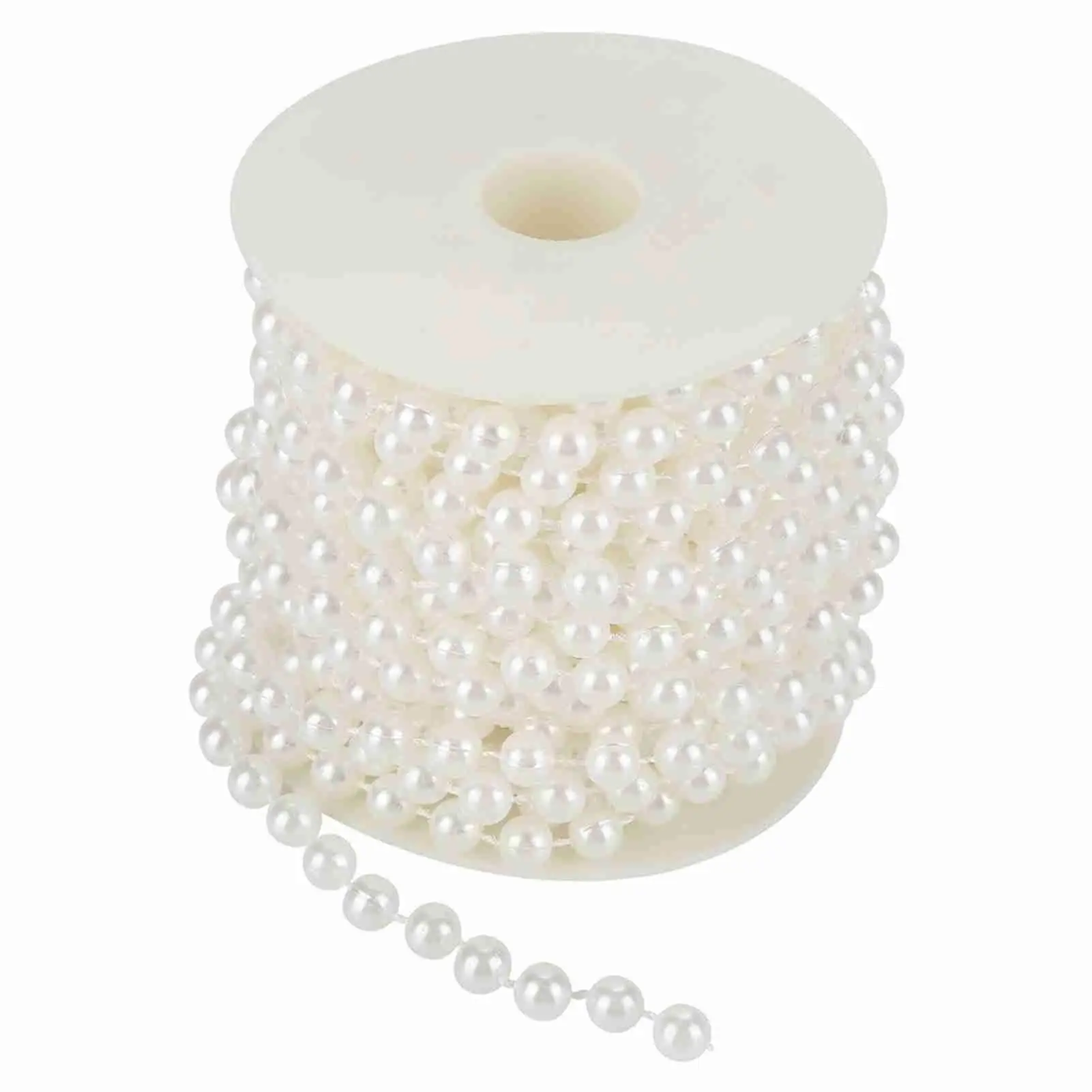 10m Roll 8mm ABS Pearl Wire Beads for Wedding Decor - Garland String Craft Accessories