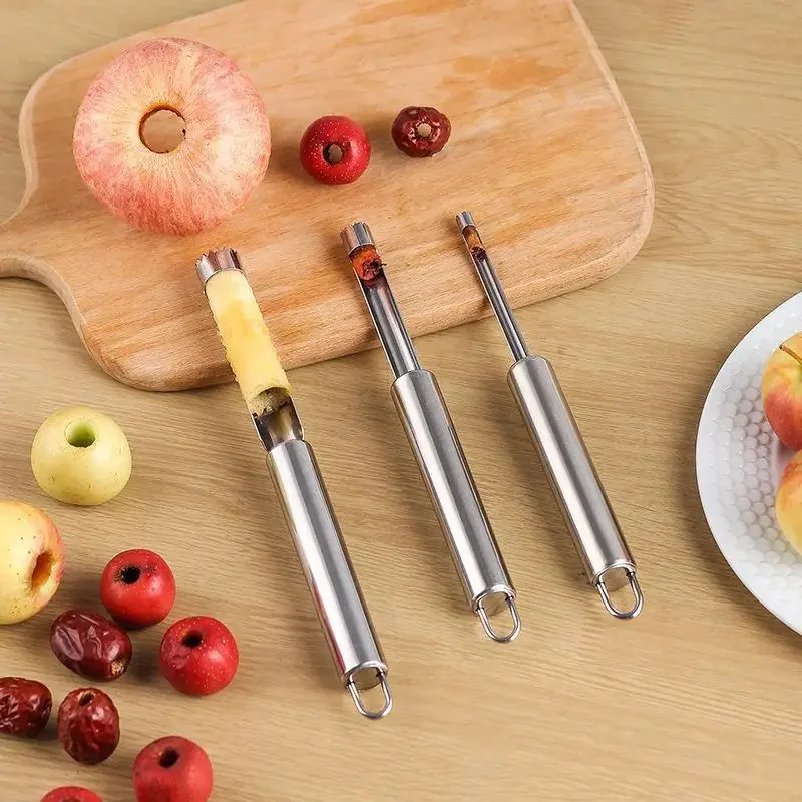 Stainless Steel Apple Corer Fruit Seed Core Remover Pear Apple Corer Seeder Slicer Knife Kitchen Gadget Fruit Vegetable Tool