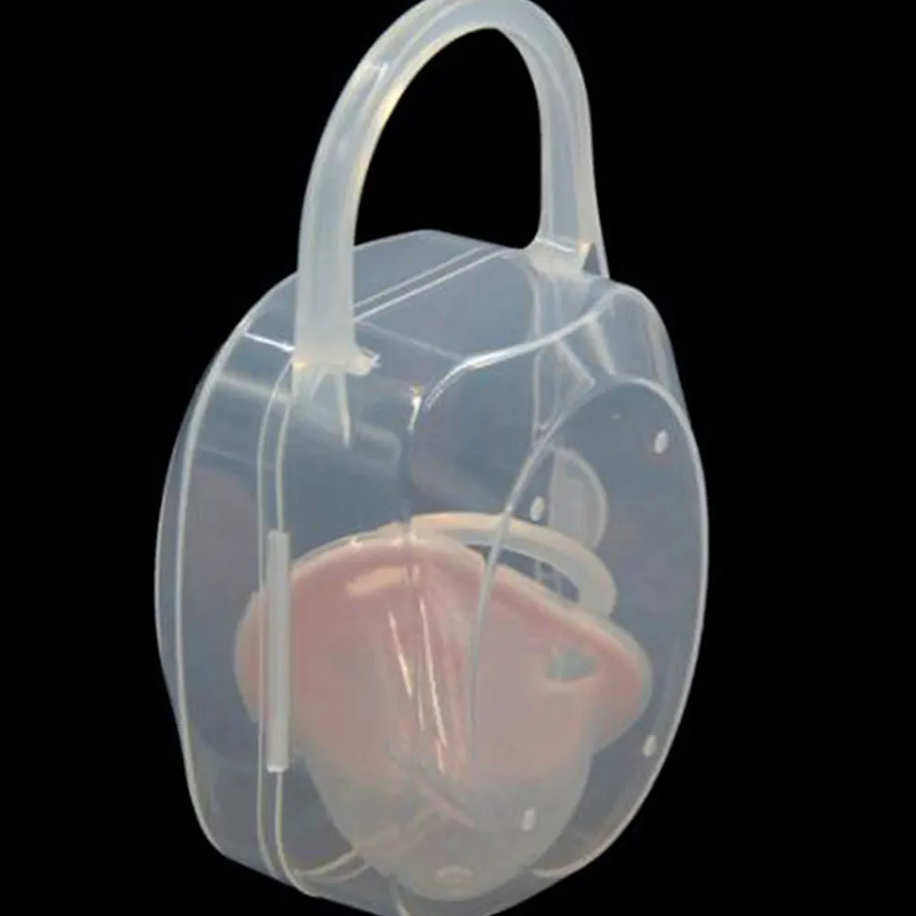 12Pcs Pacifier Box Portable Clear Baby Storage Case Travel Pacifier Holder Reusable Plastic Infant Organizer Soother Case