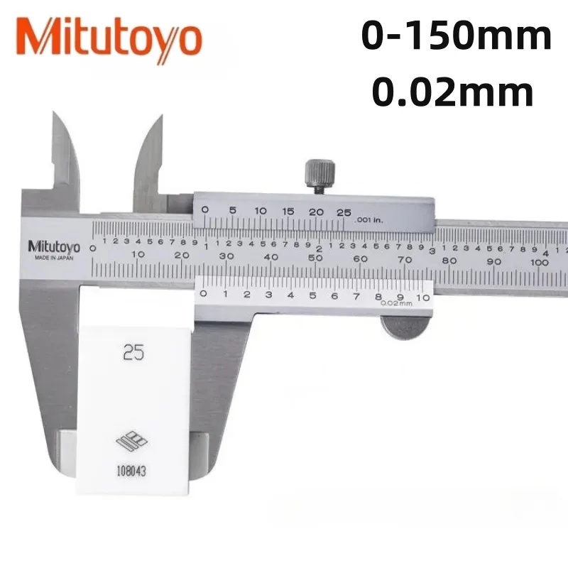 

Mitutoyo Stainless Steel Vernier Caliper High Precision 0.02mm/0.001" 0-6Inch/0-150mm Manual Caliper Durable Slide Caliper Tool