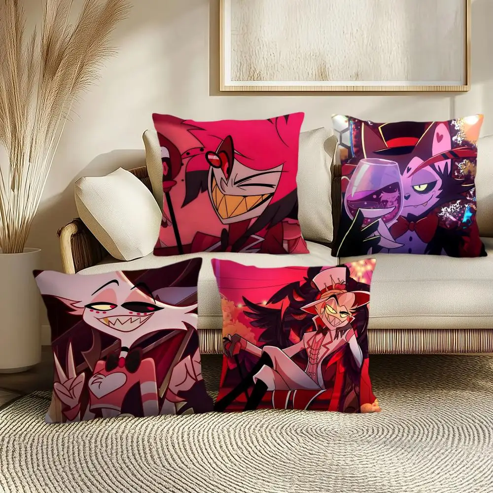 

Чехол для подушки H-Hazbin H-Hotel, мягкий плюшевый чехол для подушки, гладкая уютная текстура, эстетичный чехол для подушки, декор для дома