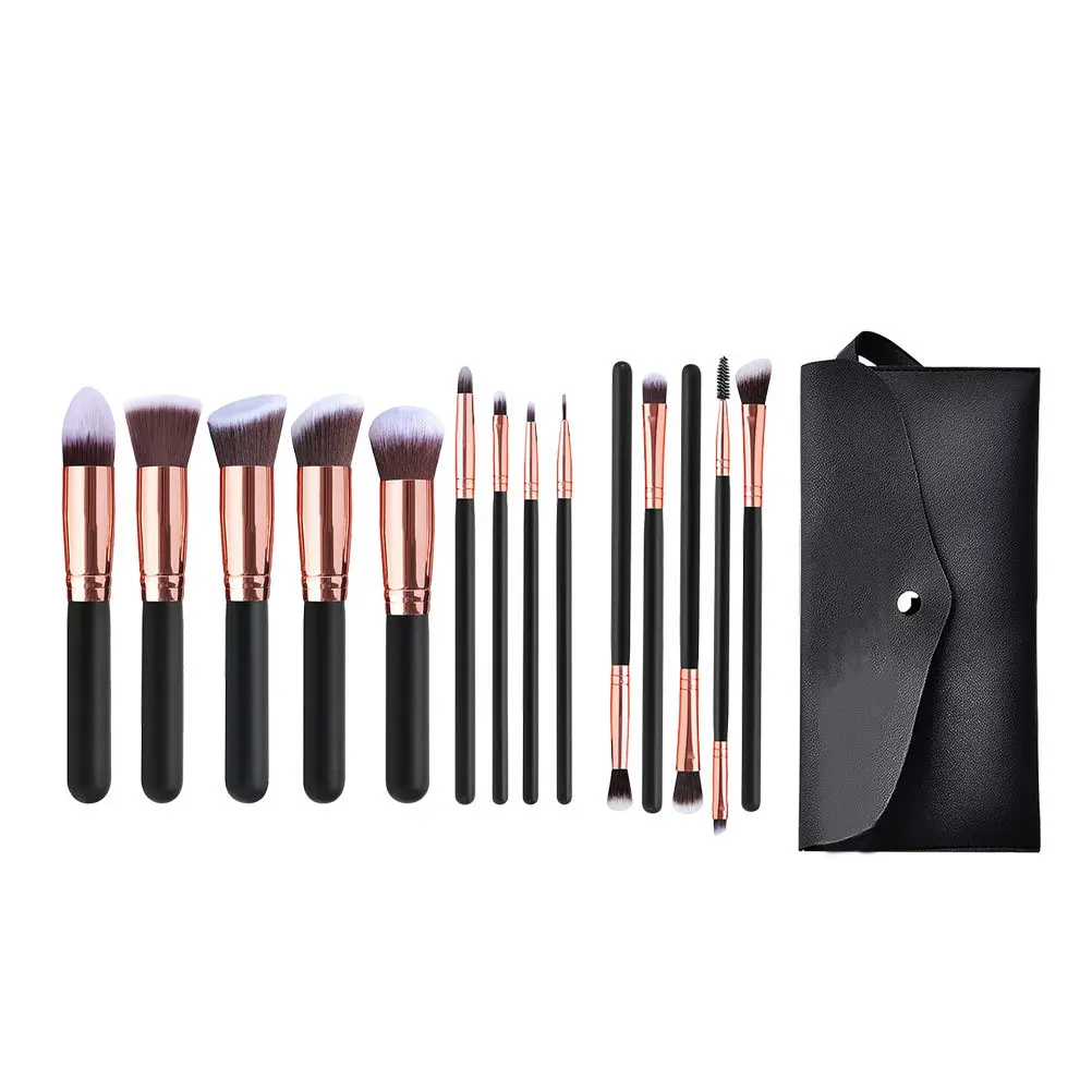 14개 메이크업 브러쉬 세트 전문적이고 정밀한 브러쉬 창의적인 얼굴 눈 메이크업을 위한 휴대용 도구
