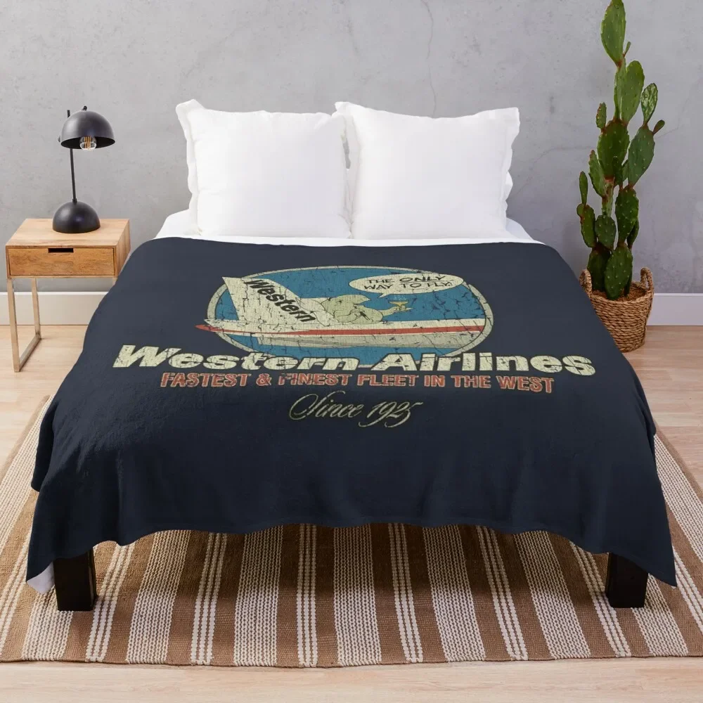 

Western Airlines 1956 Throw Blanket Custom Thin Summer Blankets