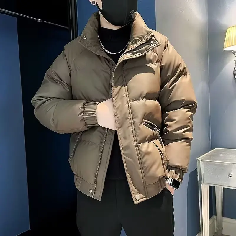 

Осень-зима, мужская облегающая пуховая хлопковая куртка на бедрах Haome 250, модная рабочая одежда, хлопковое пальто, верхняя одежда