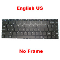 Black White Sliver Blue No Backlit US UK RU GR FR IT Keyboard For DERE V14S English US Russian RU Korean KR German GR No Frame