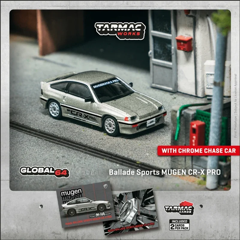 

Tarmac Works 1:64 Ballade Sports CR-X PRO Silver Diecast Model Car