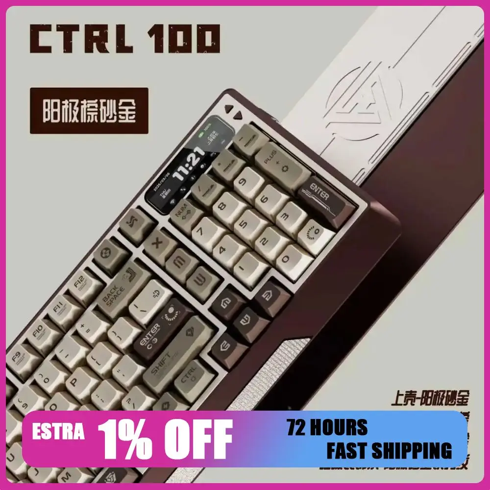 

FOCUS LAB Ctrl100 Three-Mode Wireless Keyboard 8000mah PP FR4 Customized Keyboard Electric Height Adjustment Gaming Keyboard PC
